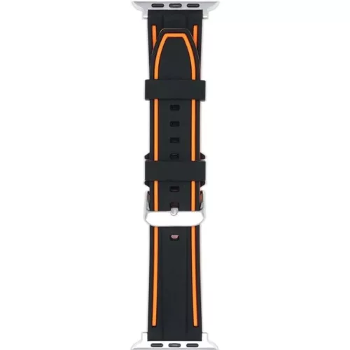 Apple Watch 42/44/45 mm Beline Silicone óraszíj narancs-fekete-5904422914332 1 kép