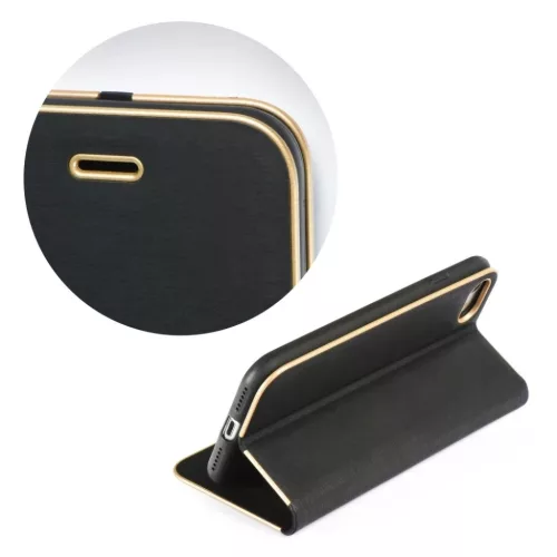 Xiaomi Poco M4 Pro 5G Forcell Luna Gold fliptok fekete-5903396150029 1 kép