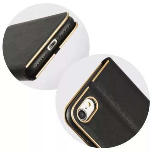Xiaomi Poco M4 Pro 5G Forcell Luna Gold fliptok fekete-5903396150029 2 kép