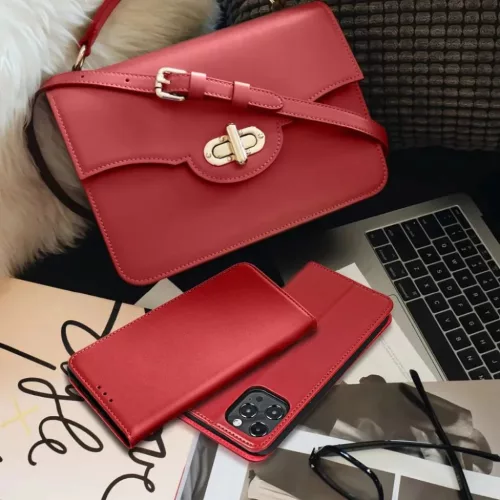 Xiaomi Poco M4 Pro 5G Forcell Smart Pro bőr fliptok piros-5903396149955 1 kép