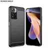 Xiaomi Redmi Note 11 4G Carbon szénszál mintájú TPU tok fekete Alp- 9 kép