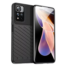   Xiaomi Redmi Note 11 4G fokozott védelmet biztosító flexibilis TPU tok fekete Alphajack
