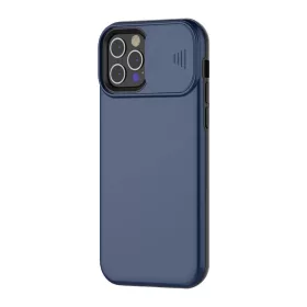   Samsung Galaxy S22 Ultra matt TPU tok kameralencse védővel kék Alphajack