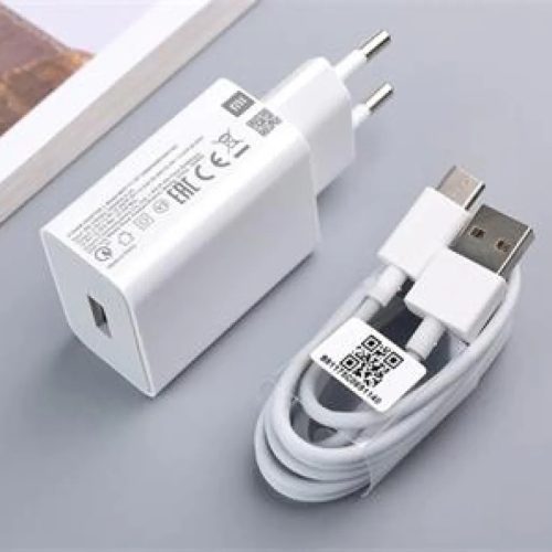 Xiaomi MDY-11-EP USB hálózati töltő adapter 3A 22.5W fehér + USB-A Type-C kábel