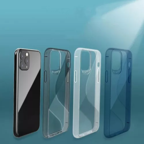 Huawei P40 Lite E S-Case flexibilis TPU tok átlátszó kék-9111201907065 4 kép