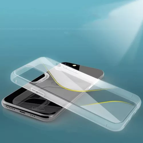 Huawei P40 Lite E S-Case flexibilis TPU tok átlátszó kék-9111201907065 7 kép