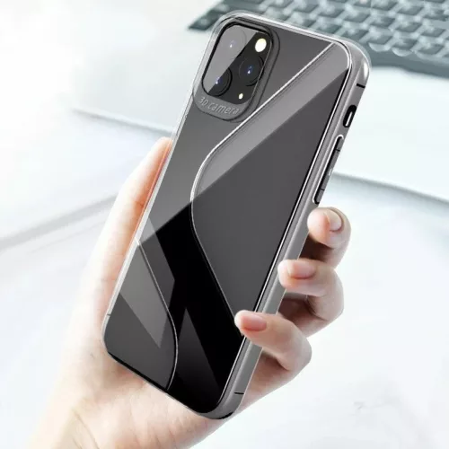 Huawei P40 Lite E S-Case flexibilis TPU tok átlátszó kék-9111201907065 9 kép