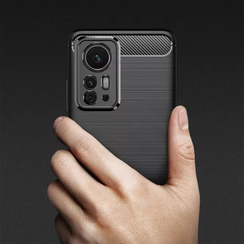 Xiaomi 12 Pro Tech-Protect carbon mintájú TPU tok fekete-5904161126317 3 kép