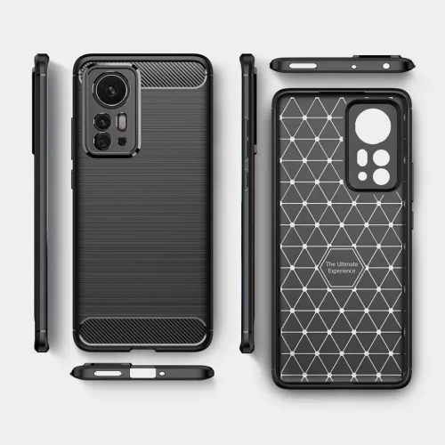 Xiaomi 12 Pro Tech-Protect carbon mintájú TPU tok fekete-5904161126317 7 kép
