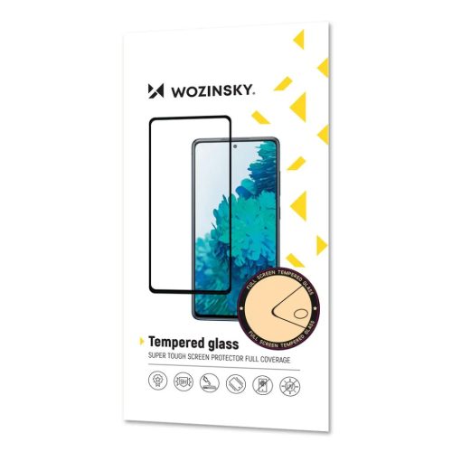 Realme 7i Wozinsky Full Glue 9H Super Tough kijelzővédő üvegfólia fekete