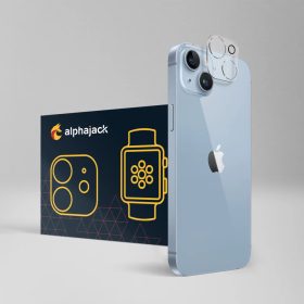 iPhone 14 / 14 Plus kamera lencse védő üvegfólia 3D 1db Alphajack- 1 kép