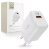 Tech-Protect C20W 2-portos hálózati töltő PD20W/QC3.0 fehér