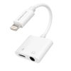 Borofone adapter BV12 Lightning - Lightning + jack 3.5 mm fehér-6931474739612 3 kép
