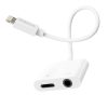 Borofone adapter BV12 Lightning - Lightning + jack 3.5 mm fehér-6931474739612 5 kép