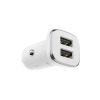 2 x USB Borofone BZ12 Lasting Power Autós Töltő - 2,4A fehér