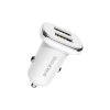 2 x USB Borofone BZ12 Lasting Power Autós Töltő - 2,4A fehér-6931474708649 1 kép