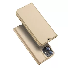 iPhone 14 Pro MAX Dux Ducis Skinpro fliptok arany-6934913035184 1 kép