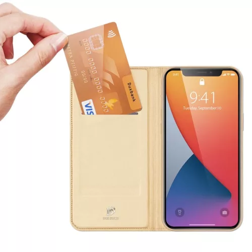 iPhone 14 Pro MAX Dux Ducis Skinpro fliptok arany-6934913035184 6 kép