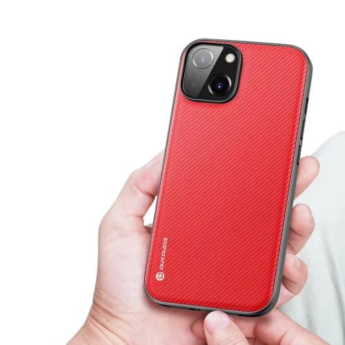 iPhone 14 Dux Ducis Fino nylon bevonatú tok piros-6934913036815 3 kép