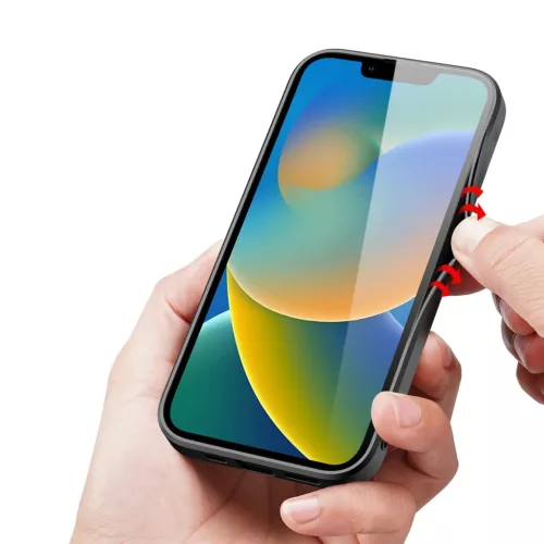 iPhone 14 Dux Ducis Fino nylon bevonatú tok piros-6934913036815 6 kép