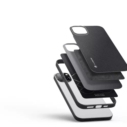 iPhone 14 Plus Dux Ducis Fino nylon bevonatú tok fekete-6934913036822 1 kép