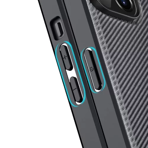iPhone 14 Plus Dux Ducis Fino nylon bevonatú tok fekete-6934913036822 2 kép