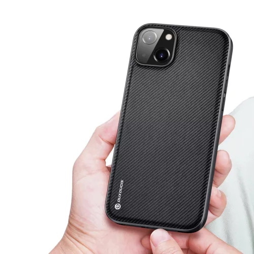 iPhone 14 Plus Dux Ducis Fino nylon bevonatú tok fekete-6934913036822 5 kép