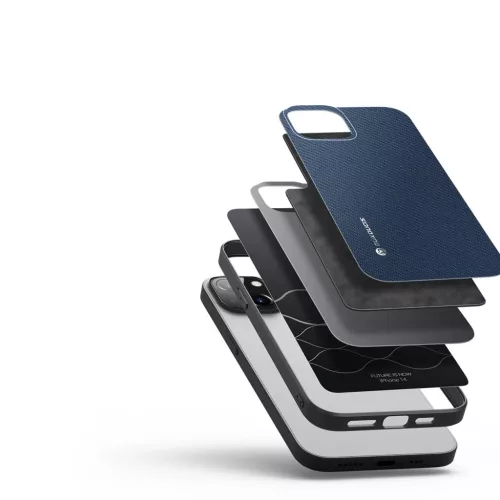 iPhone 14 Plus Dux Ducis Fino nylon bevonatú tok kék-6934913036839 1 kép