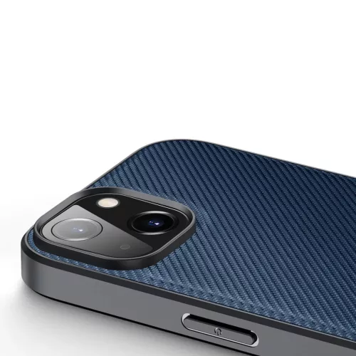 iPhone 14 Plus Dux Ducis Fino nylon bevonatú tok kék-6934913036839 3 kép