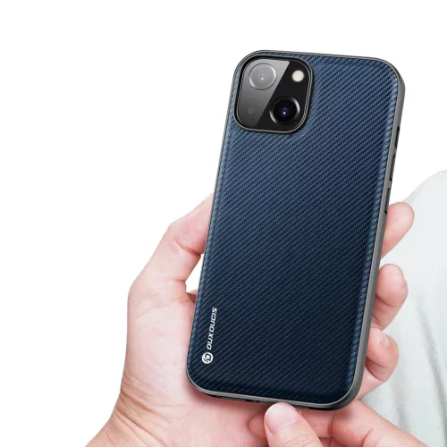 iPhone 14 Plus Dux Ducis Fino nylon bevonatú tok kék-6934913036839 4 kép