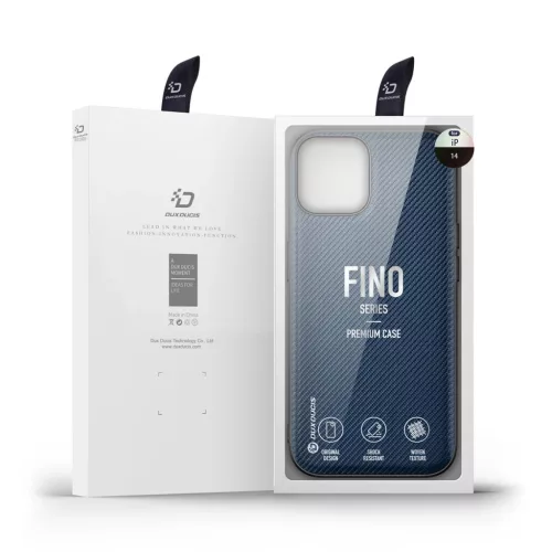 iPhone 14 Plus Dux Ducis Fino nylon bevonatú tok kék-6934913036839 9 kép