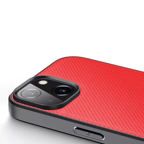 iPhone 14 Plus Dux Ducis Fino nylon bevonatú tok piros-6934913036846 5 kép