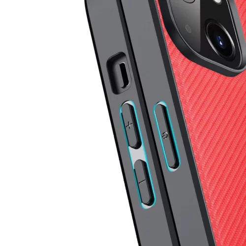 iPhone 14 Plus Dux Ducis Fino nylon bevonatú tok piros-6934913036846 8 kép