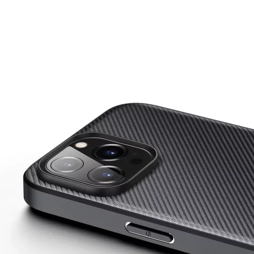 iPhone 14 Pro Dux Ducis Fino nylon bevonatú tok fekete-6934913036853 5 kép