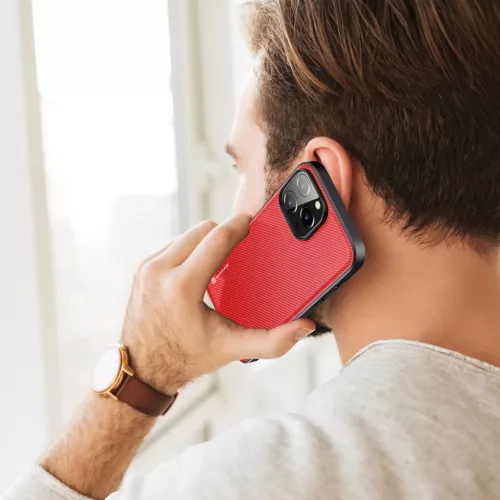 iPhone 14 Pro Dux Ducis Fino nylon bevonatú tok piros-6934913036877 2 kép