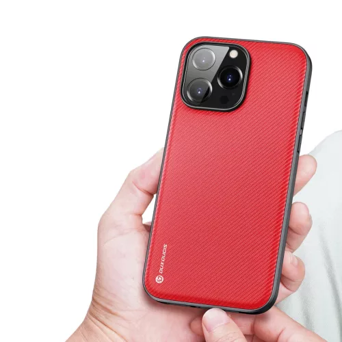 iPhone 14 Pro Dux Ducis Fino nylon bevonatú tok piros-6934913036877 5 kép
