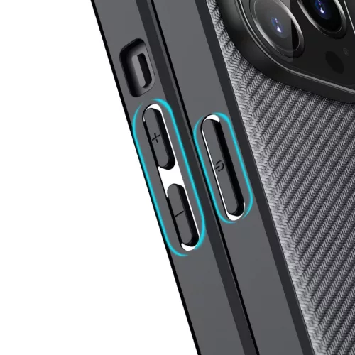 iPhone 14 Pro Max Dux Ducis Fino nylon bevonatú tok fekete-6934913036884 4 kép