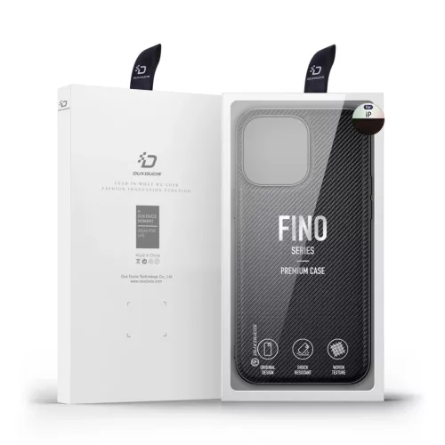 iPhone 14 Pro Max Dux Ducis Fino nylon bevonatú tok fekete-6934913036884 7 kép