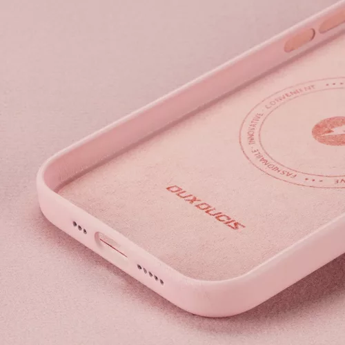 iPhone 14 Dux Ducis Grit bőr tok (MagSafe kompatibilis) rózsaszín-6934913036938 5 kép