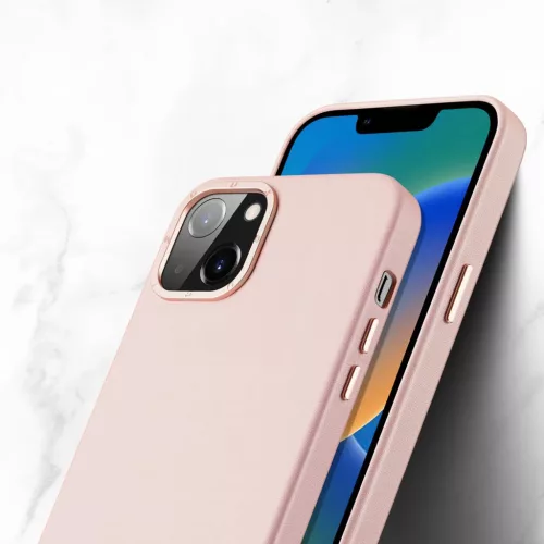 iPhone 14 Dux Ducis Grit bőr tok (MagSafe kompatibilis) rózsaszín-6934913036938 9 kép