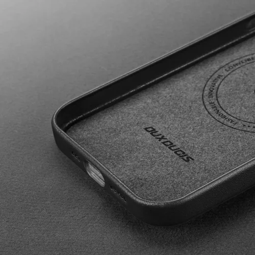 iPhone 14 Plus Dux Ducis Grit bőr tok (MagSafe kompatibilis) fekete-6934913036945 5 kép