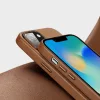 iPhone 14 Plus Dux Ducis Grit bőr tok (MagSafe kompatibilis) barna-6934913036952 2 kép