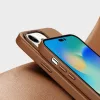 iPhone 14 Pro Dux Ducis Grit bőr tok (MagSafe kompatibilis) barna-6934913036983 7 kép