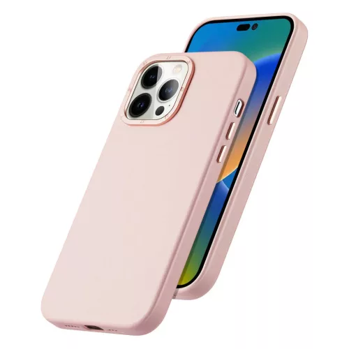 iPhone 14 Pro Dux Ducis Grit bőr tok (MagSafe kompatibilis) rózsasz�-6934913036990 8 kép
