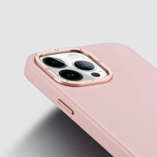 iPhone 14 Pro Max Dux Ducis Grit bőr tok (MagSafe kompatibilis) rózs-6934913035023 5 kép