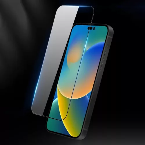 iPhone 14 Pro Max/15 Plus Dux Ducis 10D KIjelzővédő üvegfólia fek-6934913036013 2 kép