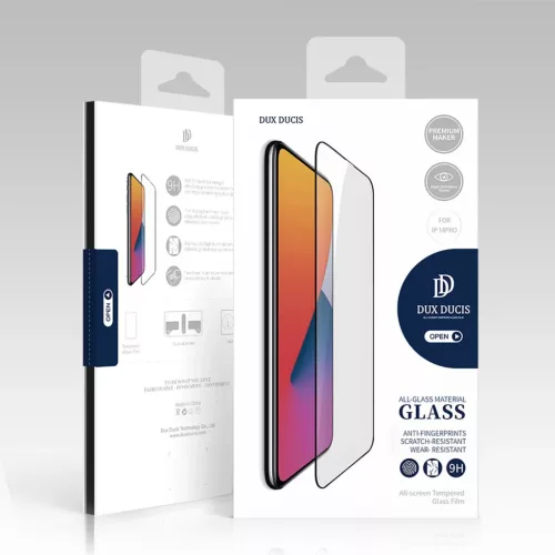 iPhone 14 Pro Max/15 Plus Dux Ducis 10D KIjelzővédő üvegfólia fek-6934913036013 7 kép