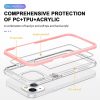 iPhone 14 Acrylic hybrid tok pink / rózsaszín ütésálló anti-shoc- 4 kép