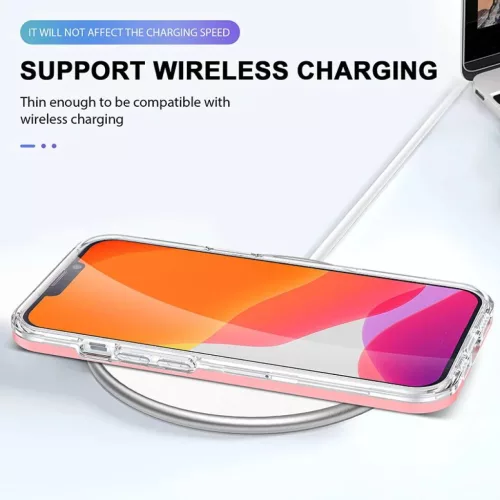 iPhone 14 Plus Acrylic hybrid tok pink / rózsaszín ütésálló anti- 5 kép