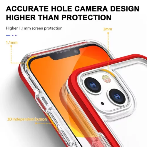 iPhone 14 Plus Acrylic hybrid tok piros anti-shock- 6 kép